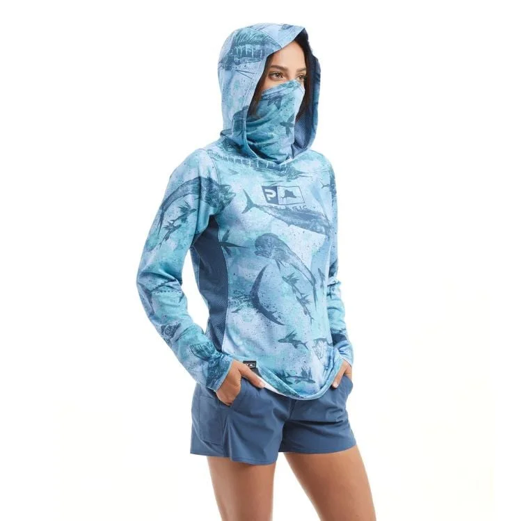 Pelagic Women's Tops Hooded Fishing Shirt