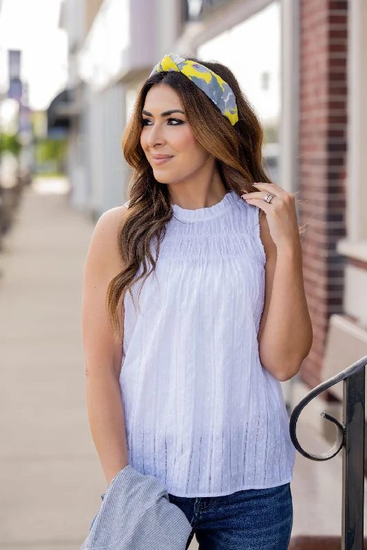 Detailed Smocked Top Tank