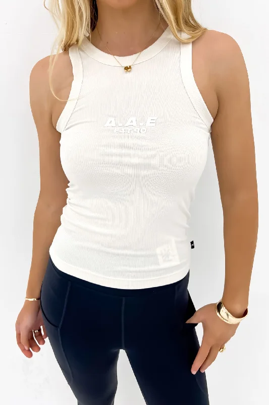 Luxe Active Tank Vintage White