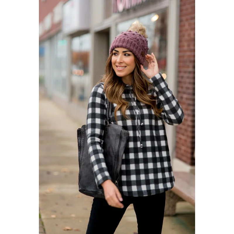 Micro Buffalo Plaid Hoodie