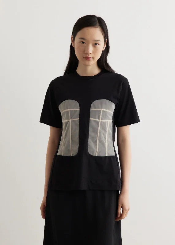 Panelled Bust Detail T-Shirt