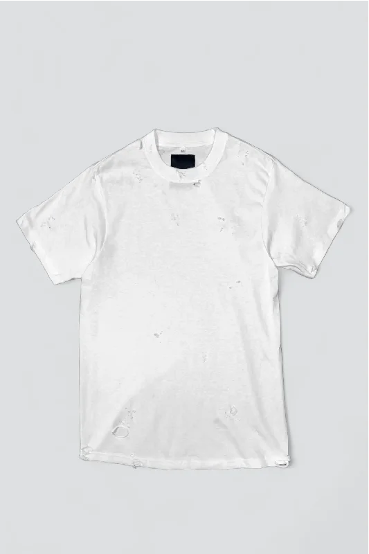 Distressed White T-Shirt