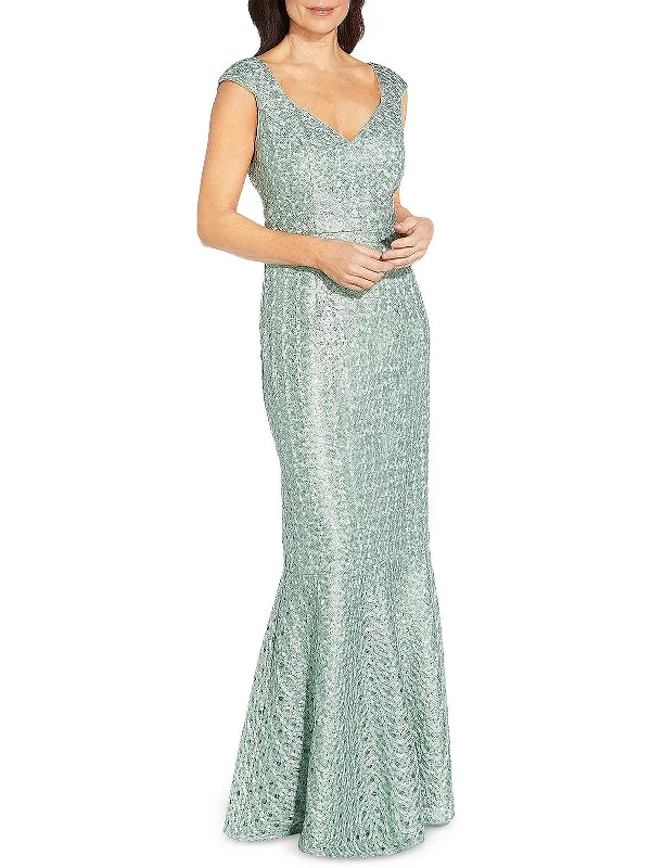 Womens Woven Maxi Evening Dress