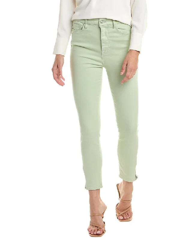 7 For All Mankind Sea Foam Ultra High-Rise Skinny Ankle Jean