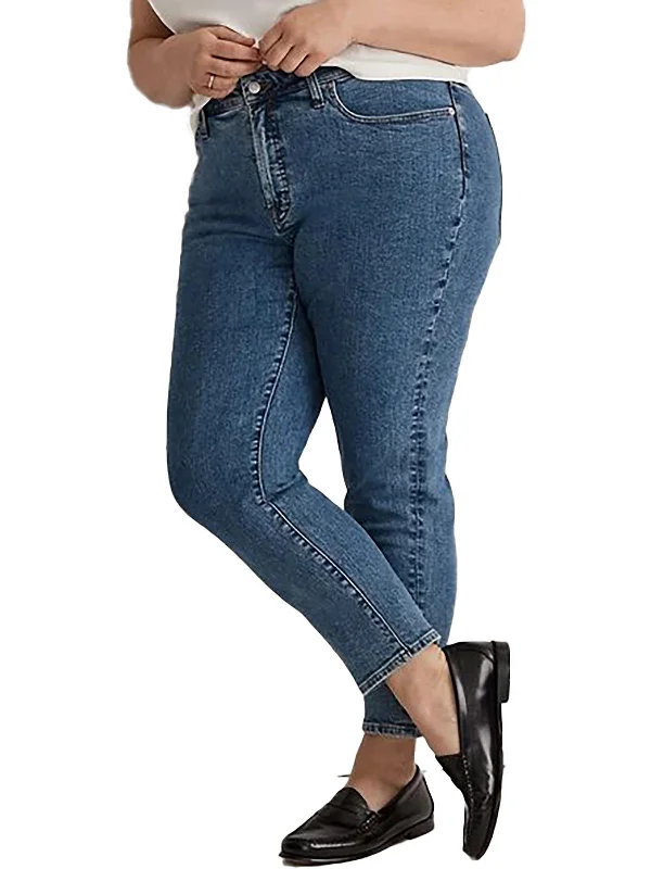 Plus Womens Mid-Rise Perfect Vintage Skinny Jeans