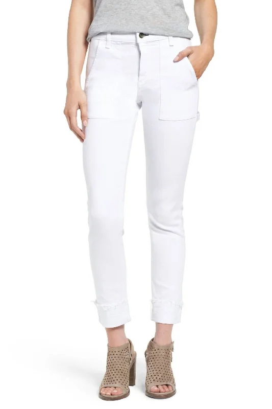 Women Dre Carpenter Skinny Jeans In Aged Bright White