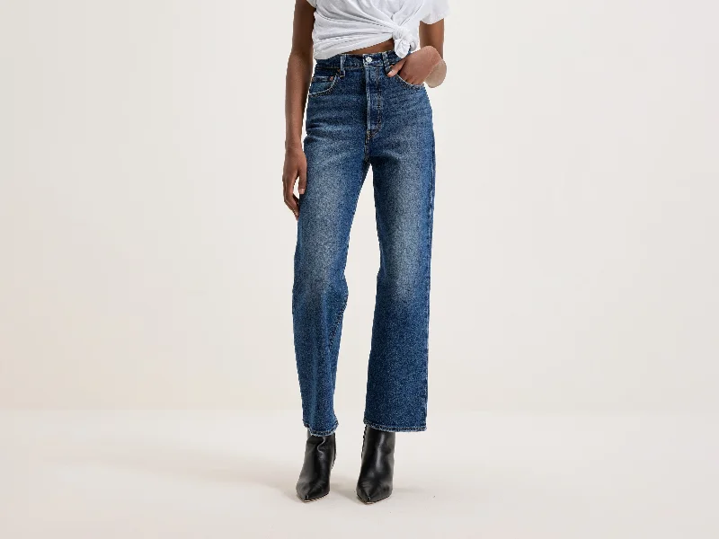 Ribcage Straight Ankle Jeans (242 / W / STONE WASH)