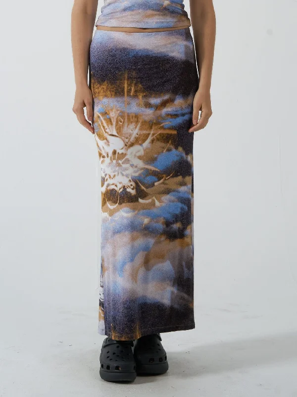 Actions Not Words Skirt - Cloudy Blue