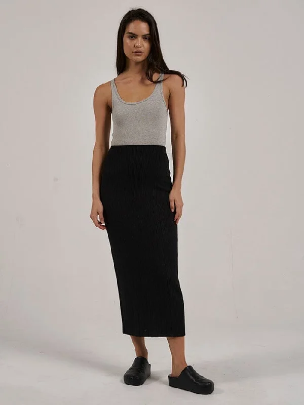 Nisha Knit Skirt - Black