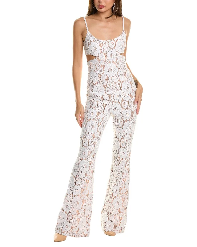 Michael Kors Collection Floral Lace Silk-Lined Jumpsuit