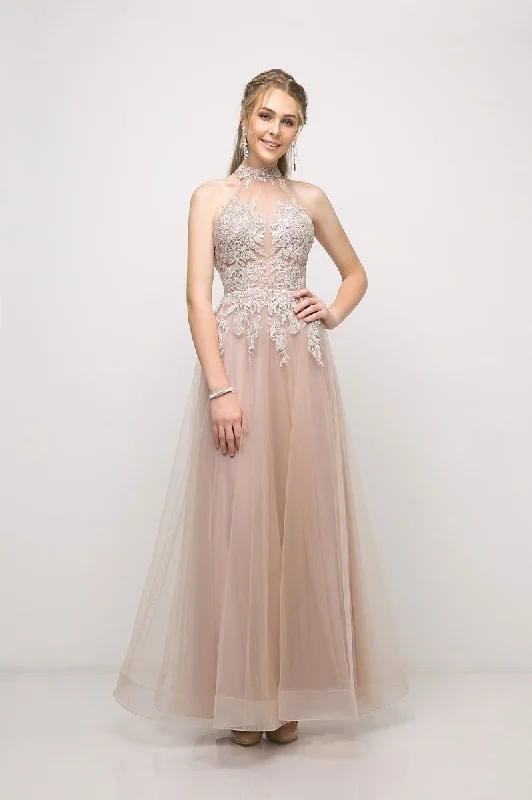 Cinderella Divine UT252 Formal A Line Long Prom Gown